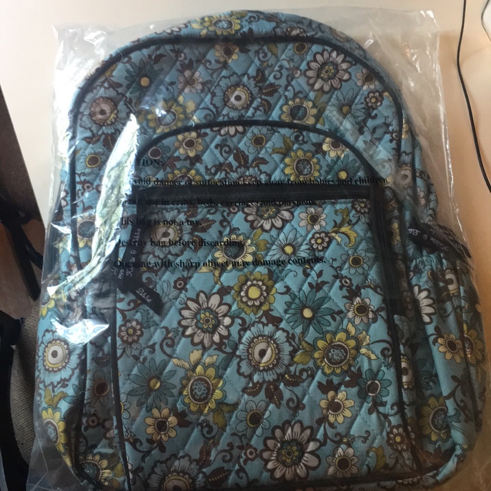 New teal flower backpack